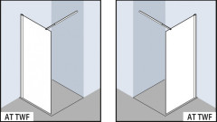 Душевая стенка Kermi Atea AT TWF 08020VAK