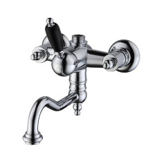 ADRIA-Uno BLACK смеситель для ванной со штуцером 3/4 (хром) Caprigo 02B-519-crm