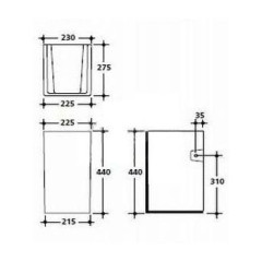 Полупьедестал Kerasan Cento 3575