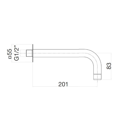 Излив Webert Sax Evolution SE0371560, черный