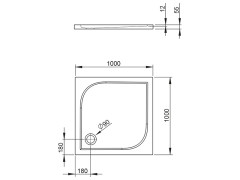 Душевой акриловый поддон RADAWAY DELOS SDC1010-01