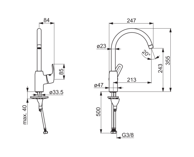Смеситель для кухни Oras Safira NEW 2017 (1028F)