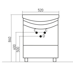 Тумба под раковину Альфана-52 MIXLINE Радуга-52 зеленый (522465)