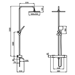 Душевая система с термостатом  ALMAes SDI-1803 хром