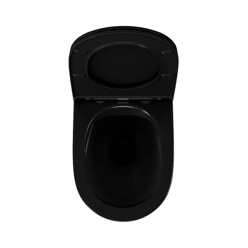 Унитаз подвесной безободковый D&K Matrix DT1396025, черный