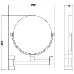 Косметическое зеркало Schein Swing 32001