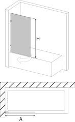 Шторка на ванну Avek Fort A2 10352 70x140