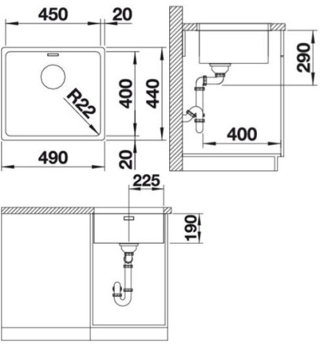 Кухонная мойка Blanco Andano 450-U