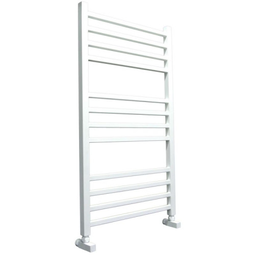 Полотенцесушитель Ника MODERN ЛМ-5 100/50 RAL9016 белый матовый с вентилями (комплект люкс)