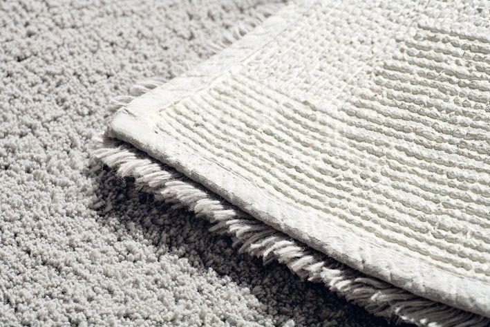 Batex Cotton Plus, односторонний квадратный коврик из 100% хлопка с противоскользящим покрытием, размер 60x60 см, цвет темно-серый