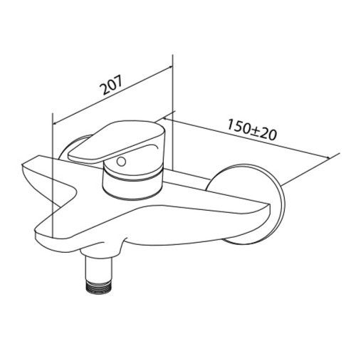 Смеситель для ванны AM PM Inspire F5010000