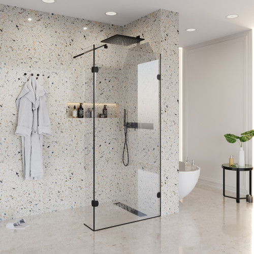 Душевая перегородка Niagara NG-682-10 BLACK (100x195)