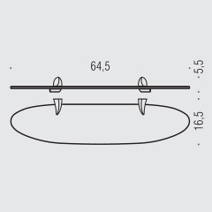 Стеклянная полка Colombo Design Link B2416.000
