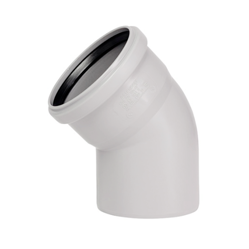 Отвод Ostendorf ПП НТВ 32х45°, для внутренней канализации, цвет белый, Ger