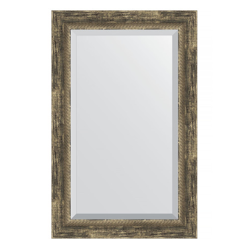 Зеркало настенное с фацетом EVOFORM в багетной раме старое дерево с плетением, 53х83 см, BY 3408