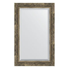 Зеркало настенное с фацетом EVOFORM в багетной раме старое дерево с плетением, 53х83 см, BY 3408