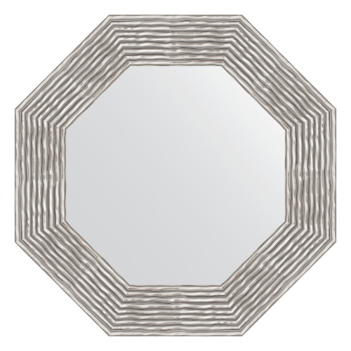 Зеркало настенное Octagon EVOFORM в багетной раме волна хром, 56,6х56,6 см, BY 3808