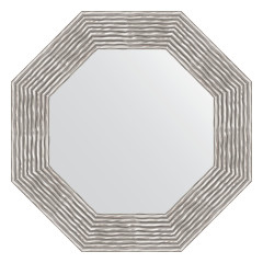 Зеркало настенное Octagon EVOFORM в багетной раме волна хром, 56,6х56,6 см, BY 3808