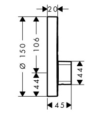 15748000 ShowerSelect S Смеситель ShowerSelect S, для 2 потребителей, СМ