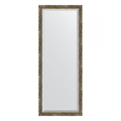 Зеркало напольное с фацетом EVOFORM в багетной раме старое дерево с плетением, 78х198 см, BY 6105