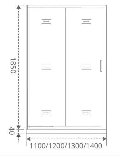 Душевая дверь Good Door Latte WTW-130 130