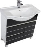 Тумба с раковиной Aquanet Доминика 80 черный