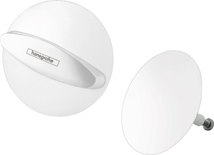 Внешняя часть набора для слива и перелива Hansgrohe Flexaplus матовый белый (58185700)