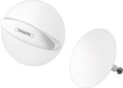 Внешняя часть набора для слива и перелива Hansgrohe Flexaplus матовый белый (58185700)