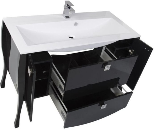 Тумба с раковиной Aquanet Мадонна 120 черный