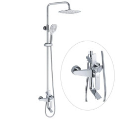 Душевая система Rose R1336, белый/хром