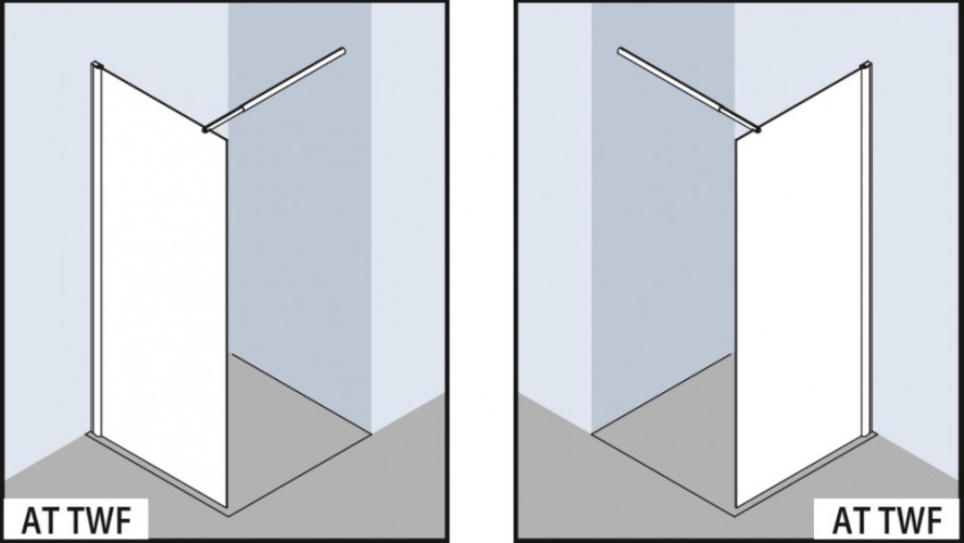 Душевая стенка Kermi Atea AT TWF 09020VAK