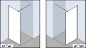 Душевая стенка Kermi Atea AT TWF 09020VAK