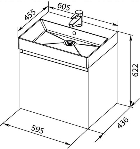 Тумба под раковину Aquanet Йорк 60 белый