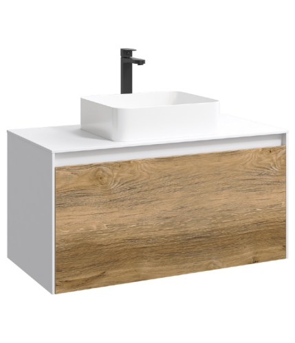 Подвесная тумба 100 см Aqwella MOB0110W+MOB0710DB