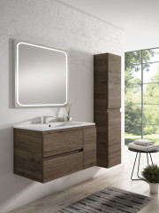 Xpertials EMIN, зеркало 80х80 см, LED свет, вкл/выкл с диммером, профиль черный матовый