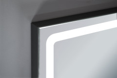 Xpertials EMIN, зеркало 80х80 см, LED свет, вкл/выкл с диммером, профиль черный матовый