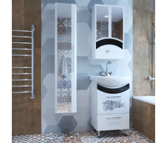 Зеркало-шкаф навесной без подсветки MIXLINE Радуга-46 Одуванчик белый (528041)