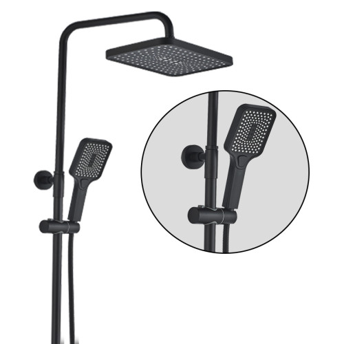 Душевая система с термостатом ALMAes SDI-1801 черная 