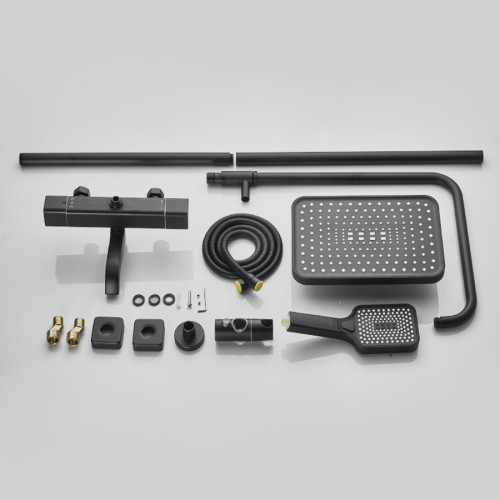 Душевая система с термостатом ALMAes SDI-1801 черная 