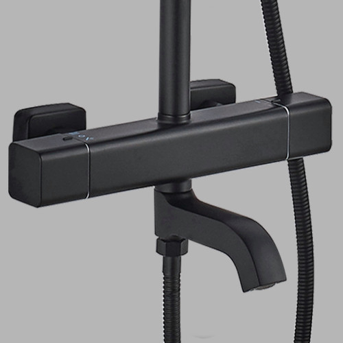 Душевая система с термостатом ALMAes SDI-1801 черная 