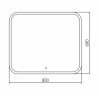 Зеркало AZARIO Стив-6 800х680 c подсветкой и диммером, сенсорный выключатель, МФМ (ФР-00001651)
