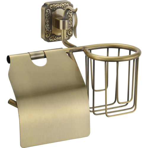 Держатель для туалетной бумаги и освежителя Savol S-L06451 бронза
