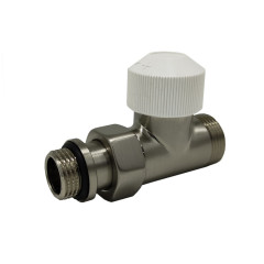 Прямой клапан SR Rubinetterie Tondera термостатический 1/2&quot;х3/4&quot; E, цвет матовый никель