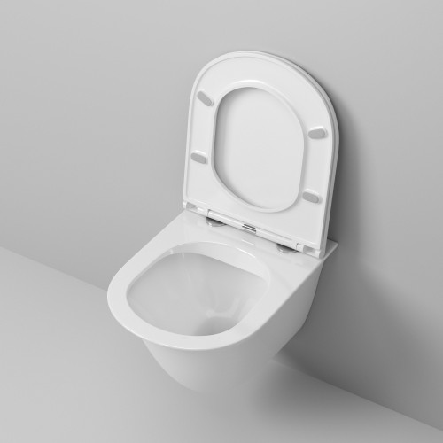 Унитаз Grossman GR-4412S (485*360*360) подвесной БЕЗОБОДКОВЫЙ с тонкой крышкой