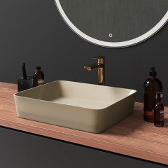 Раковина Grossman GR-3016BEM (480*370*135) БЕЖЕВАЯ МАТОВАЯ