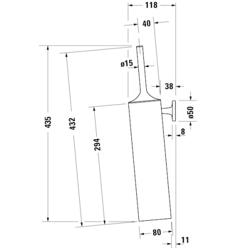 Ершик для унитаза Duravit Starck T Хром (0099461000)