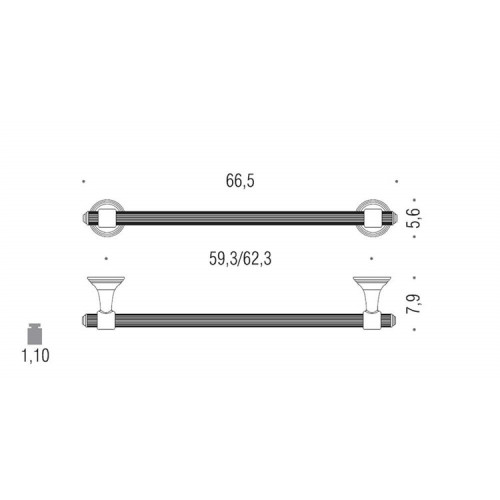 Полотенцедержатель Colombo Design Hermitage В3311