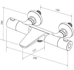 Смеситель для ванны AM PM Inspire F5050000 с термостатом