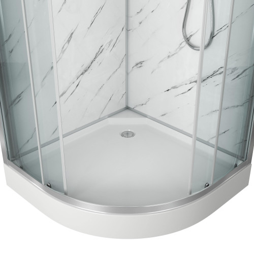 Душевая кабина Niagara NG-7701M (900x900х2100)  низкий поддон (15см) стенки МРАМОР