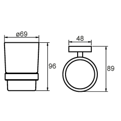 Стакан для зубных щеток Milardo Amur AMUSMG0M45